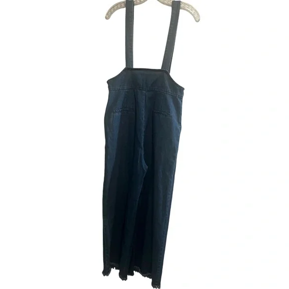 LE LIS Denim Jean Wide Leg Overalls - Picture 4 of 14